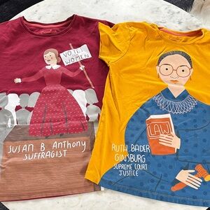 Piccolina Graphic Tee Pair - Susan B. Anthony & Ruth Bader Ginsburg